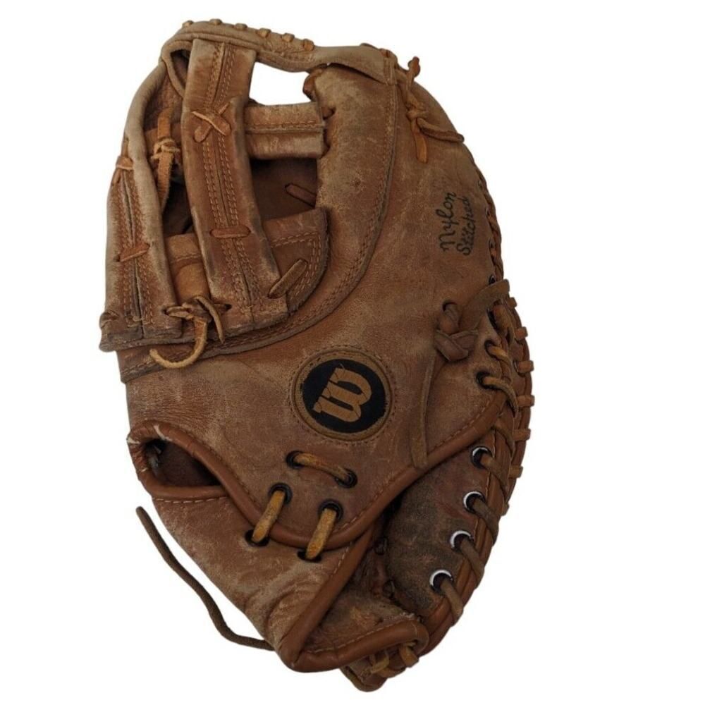Wilson A9884 Softball Glove Brown Leather‎ The Big Scoop Snap Action